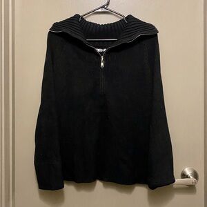 Black Knit Quarter Zip Sweater (NW)